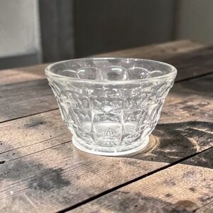 Indiana Glass Clear Mayonnaise‎ Bowl, Constellation Pattern, Vintage Replacement